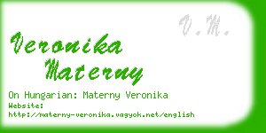 veronika materny business card